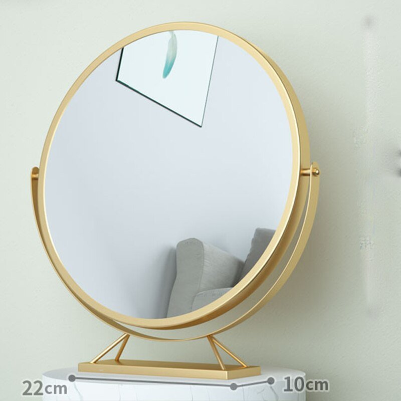 Gold Jewelry Cabinet Mirror Trays Decorative Gift Irregular Shape Touch Switch Mirror Tempered Glass Makeup Espejos Smart Mirror 3