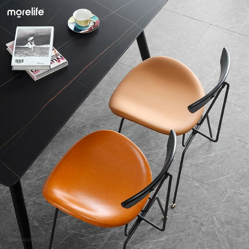 Nordic iron art Dining chair Coffee chair hotel chair industrial style chair light luxury simple single chair makeup stool chair 4