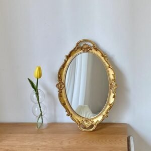 Desk Vintage Decorative Mirror Bedroom Vanity Aesthetic Decorative Mirror Irregular Specchio Home Decoration Luxury YY50DM 1