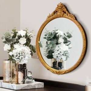 Vintage Round  Cosmetic Decorative Mirror Table Bohemian House Makeup Bathroom Mirror Decoration Home Miroir Mural Vanity Mirror 1