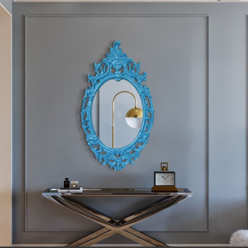 Vintage Macrame Decorative Mirror Wall Craft Cosmetic Bathroom Mirror Luxury Desk Aesthetic Espelho Redondo Home Decoration 6