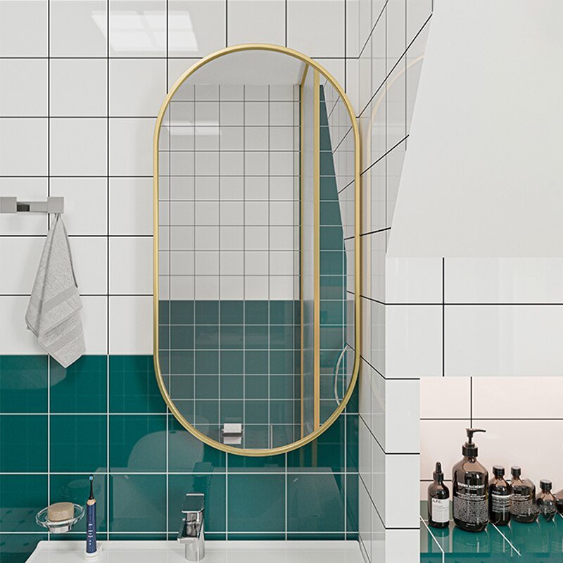 Large Nordic Wall Mirror Hanging Aesthetic Irregular Decorative Wall Mirror Modern Style Espelho Redondo Bathroom Decoration 4