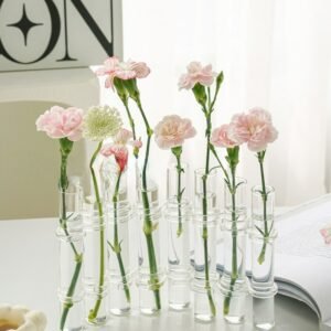 Glass Vase Ornaments Tube Plant Holder Flower Container Hydroponic Decoration Vase Sets Table Living Room Decor Water Planting 1