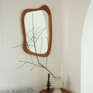 Irregular Macrame Wall Mirror Modern Style Bathroom Glass Accessories Makeup Mirror Shape Deco Salon Aesthetic Room Decor 1