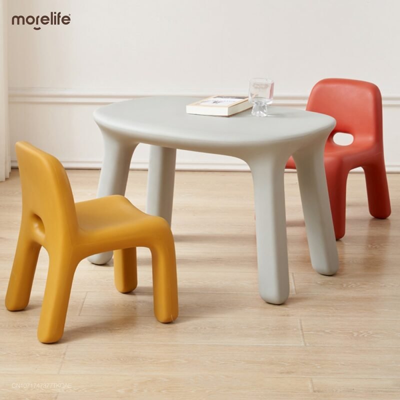 Nordic Plastics Stools Small Benches Kindergartens Baby Writing Tables Chairs Small Stools Low Stools Household Back Chairs 3