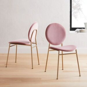 Gamer Nordic Dining Chairs Pink Designer Gold Beach Vanity Dining Chairs Salon Fashionable Cadeira Loft Furniture HY50DC 1