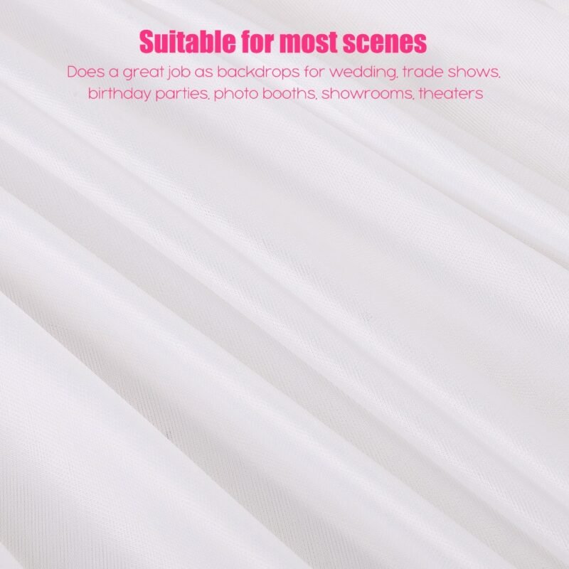 10ft X 10ft White Pleated Decoration Wedding Photography Backdrop Curtain For Celebration Stage Party Decor 5