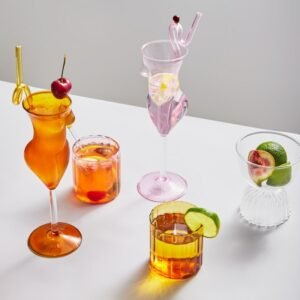 Color Glass Goblet Wine Glass Water Champagne Glasses Wedding Party Birthday Gift  Kitchen Dining Bar Club Glase Cups 1