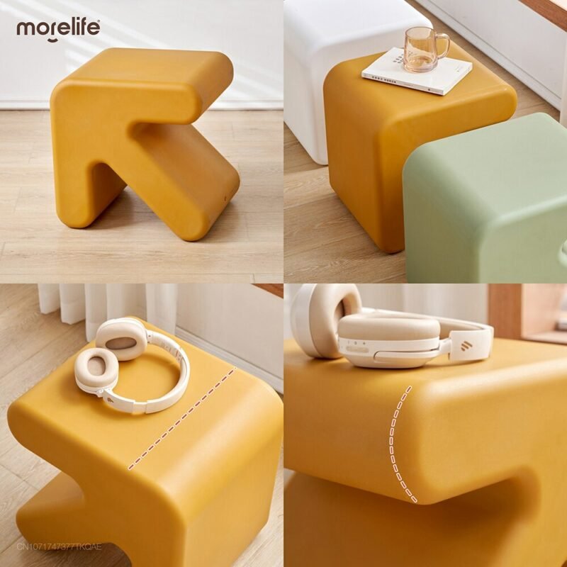 Household Plastic Small Stools Combination Sofas Shoe Changing Stools Modern Living Room Coffee Table Chairs Arrow Low Stools 6