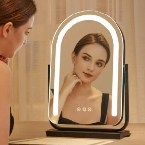 Bathroom mirror Girls' makeup mirror desktop LED with light filling and charging dressing table dormitory girls' holiday gift 1