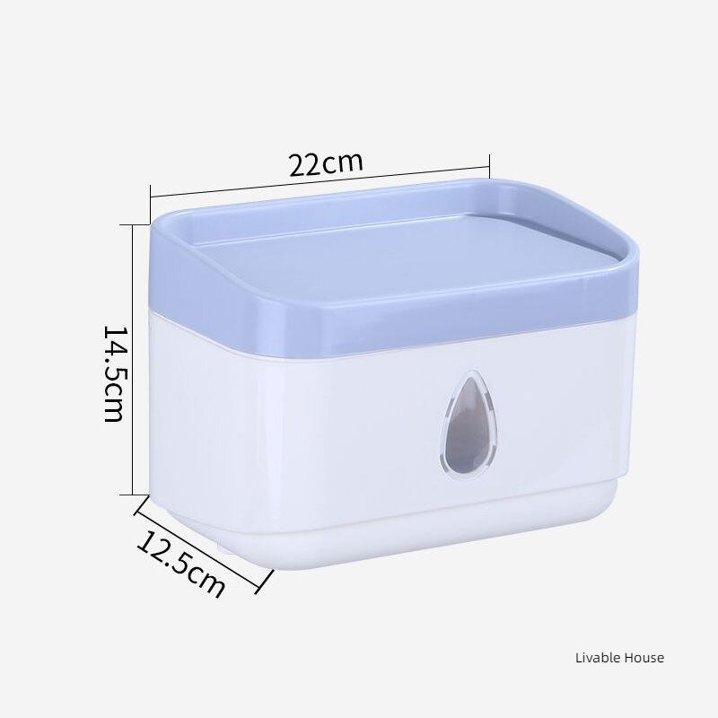 Perforated free wall hanging paper box, bathroom multifunctional paper storage rack toilet roll holder  tissue holder 6