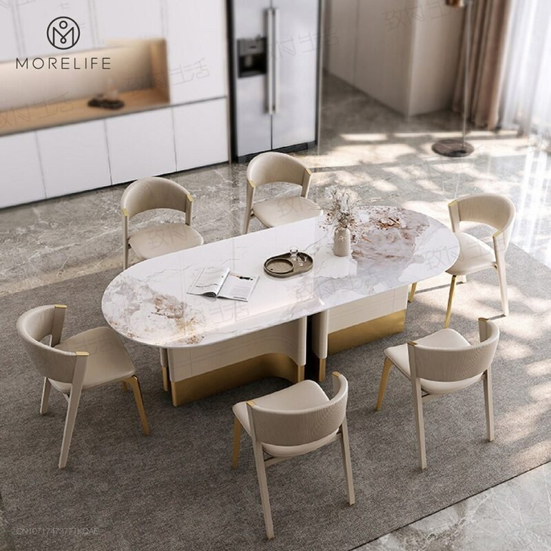 Gold metal dining chairs modern style backrest dining chairs kitchen furniture 2