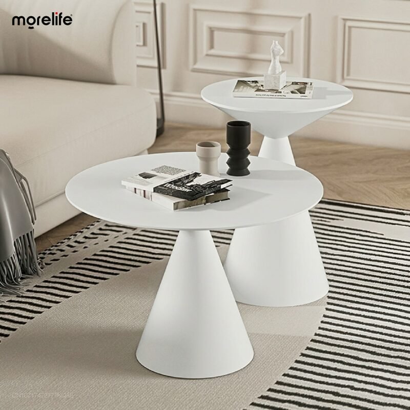 Light luxury Side table Coffee table round small tea table Modern simple living room sofa corner Side table art small tea table 3