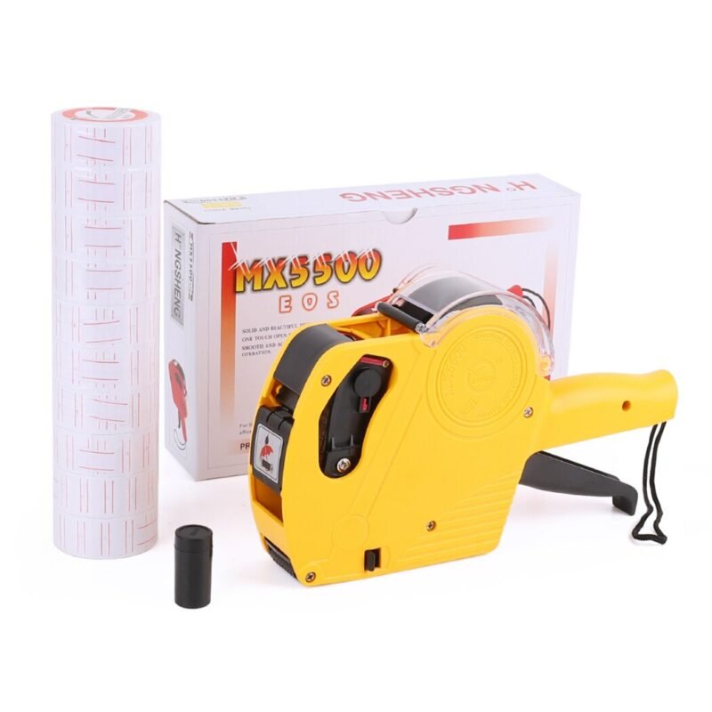 8 Digits Price Numerical Tag Gun Label Maker MX5500 EOS with Sticker Labels & Ink Refill for Office, Retail Shop 2