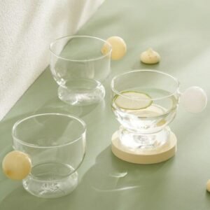 Heat resistant glass cup cute glass mug  kawaii cup  coffee mugs drinking water milk cup Borosilicate Glass 300ml 1