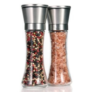 VOW Pets Home EC Premium Stainless Steel Salt And Pepper Grinder Set Of 2 Adjustable Ceramic Sea Salt Grinder & Pepper Grinder 1