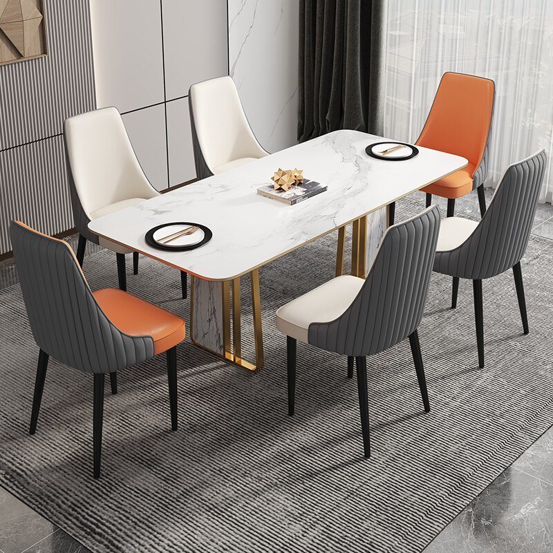 Minimalist Leather Nordic Dining Chairs Design Modern Toilet Makeup Kitchen Dining Chairs Toilet Makeup Sillas Furniture 3