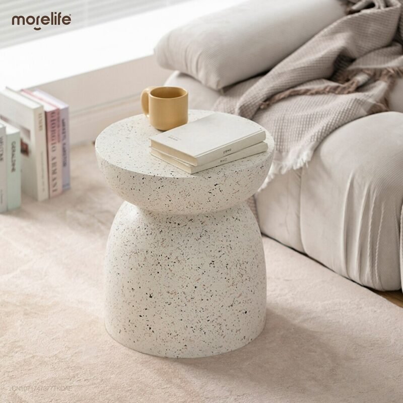 Nordic sofa side table cream style living room corner table homestay hotel creative small coffee table bed head side table 3