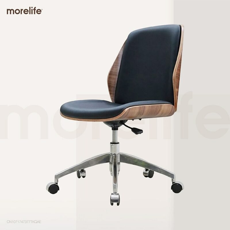 Nordic rotating computer chair soft bag comfortable backrest sedentary office chair home study chair conference room chair 6