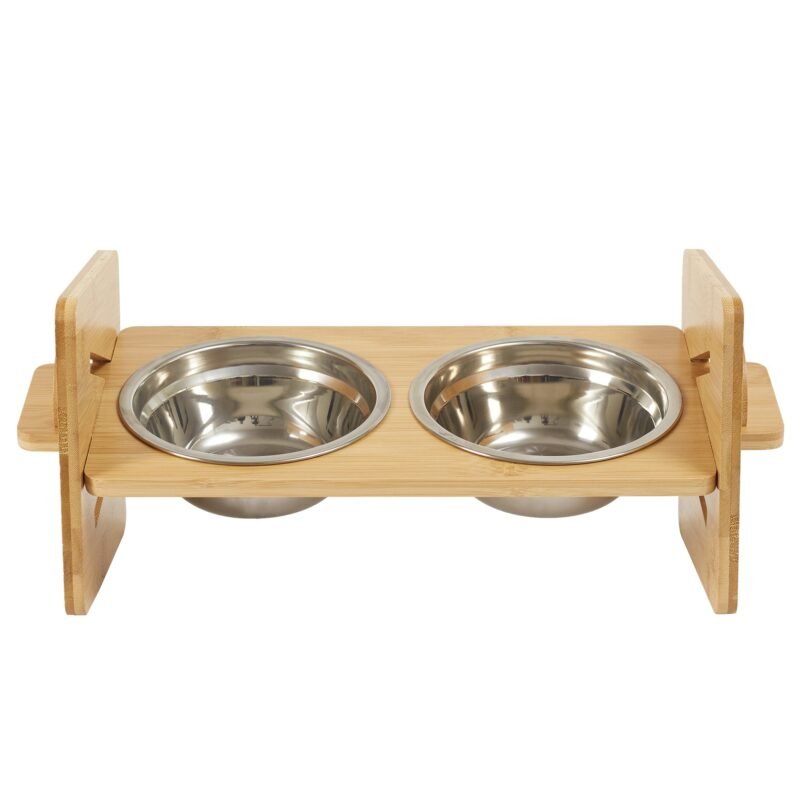 Raised Pet Dog Bowl ,Adjustable Elevated Stand Bowl Neck Care Feeder For Dog Cat Food and Water Bowl Stand Feeder Stainless Bowl 6