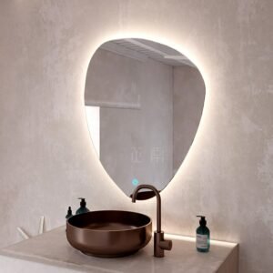 Large Decorative Mirror Wall Irregular Shape Smart Makeup Bedroom Mirror With Light Custom Espejo Pared Home Decor Comfort 1