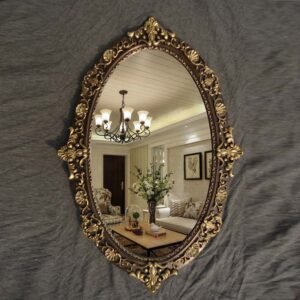 Nordic Macrame Vanity Mirror Vintage Aesthetic Decorative Mirror Makeup Bathroom Decoration Miroir Rond Home Design Exsuryse 1
