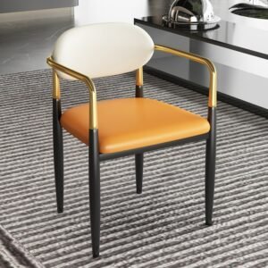 Designer Accent Dining Chair Mobile Living Room Balcony Luxury Dining Chairs Modern Metal Ergonomic Muebles Kitchen Furniture GG 1