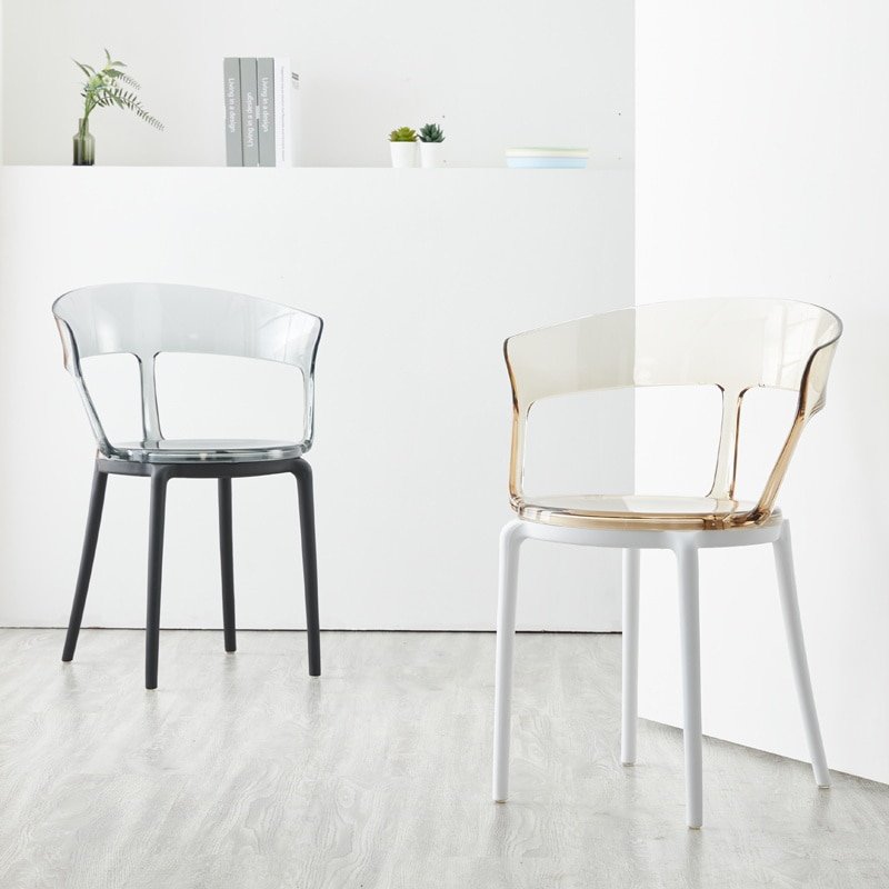 Nordic Dining Chair Plastic Transparent Household Modern Simple Thickened Dining Room Chairs Coffee Shop Leisure Home Furniture 4
