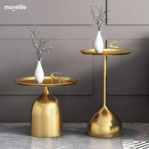 Nordic side table creative iron bedside table Light luxury living room Simple sofa Small side table Modern corner table 1