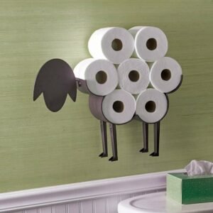 Sheep Decorative Toilet Paper Holder - Free-Standing Bathroom Tissue Storage Toilet Roll Holder Paper Bathroom Iron Storage 2021 1