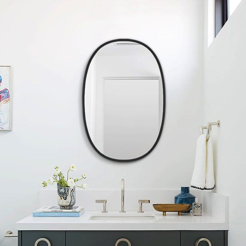 Bathroom Irregular desk mirror Wall Mirrors Elegant Vintage Large Wall Mirror Elegant Self Adhesive Bright Specchio Home Decor 4