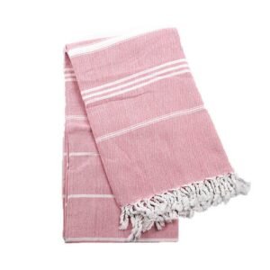 VOW Pets Pure Cotton Scarf Turkish Fringed Beach Towel Ladies Pink Woven Jacquard Towel Bath Towel Striped Fashion Multiple 2021 1