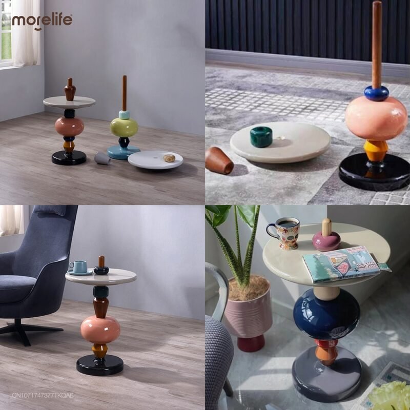 Nordic Creative Side Table Modern Minimalist Sofa Movable Corner Designer Net Red Sugar Gourd Small Coffee Furniture New 4