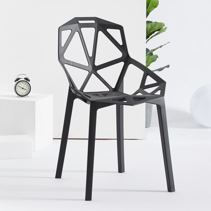 Lounge Outdoor Dining Chairs Office Ergonomic Modern Plastic Accent Dining Chairs Designer Living Room Cadeira Home Furnitures 5