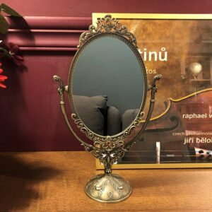 Desk Vintage Decorative Mirror Bedroom Oval Standing Decorative Mirror Aesthetic Princess Espelho Home Decoration Luxury YY50DM 1