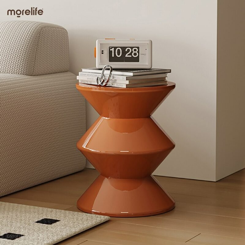 Round Coffee Table Plastic Nordic Small tea table Living Room Sofa Side Table Hallway Shoes Stool Balcony Small Desk Nightstands 3