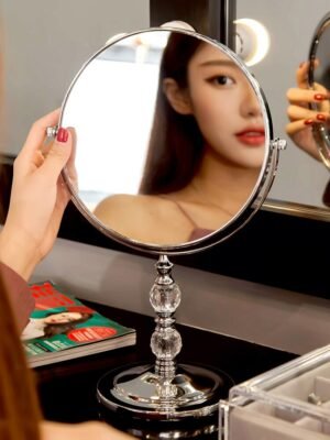 Small Vanity Round Makeup Mirror Cosmetic Jeweler Desk Mirrors Shower Salon Decoration Espejo Pared Aesthetic Room Decor 1