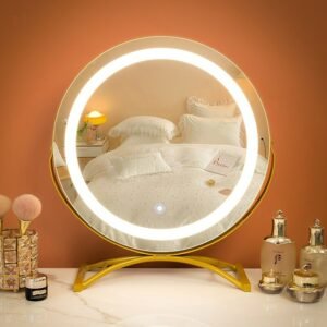 Dressing Table Led Bathroom Mirror Makeup Light Standing Desk Aesthetic Home Room Decor Mirror with Light Spiegel Vanity Mirror 1