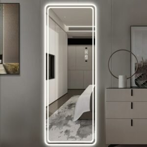 Long Led Decorative Floor Mirror Rectangle Light Large Mirror Full Body Smart Living Room  Espejos Con Luces Dressing Room 1