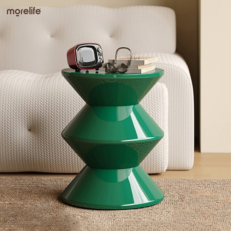 Round Coffee Table Plastic Nordic Small tea table Living Room Sofa Side Table Hallway Shoes Stool Balcony Small Desk Nightstands 2