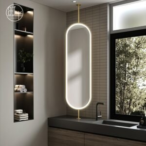 Led Lighted Makeup Art Mirror Bathroom Modern Multifunct Smart Dressing Shower Mirror Full-body Deco Chambre Decorating Room 1