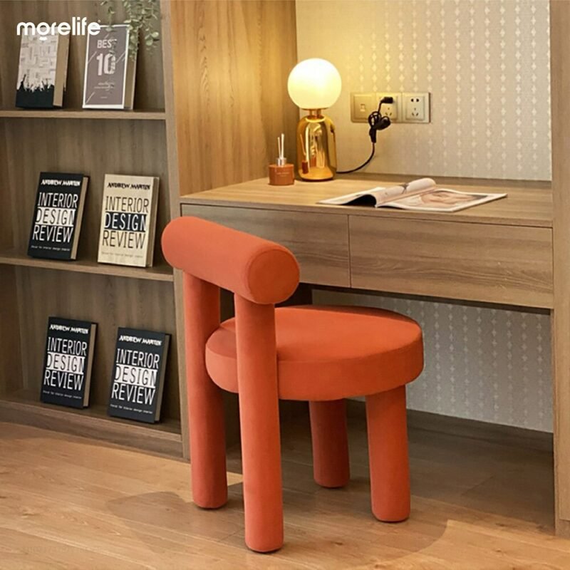 Nordic designer creative dining chair makeup chair coffee chair dressing stool luxury modern furniture hotel leisure chair 5