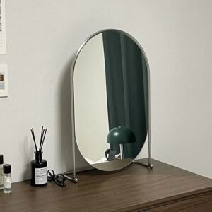 Desk Bedroom Decorative Mirror Aesthetic Bathroom Small Standing Decorative Mirror Round Makeup Espejo Decorativo Room Decor 1