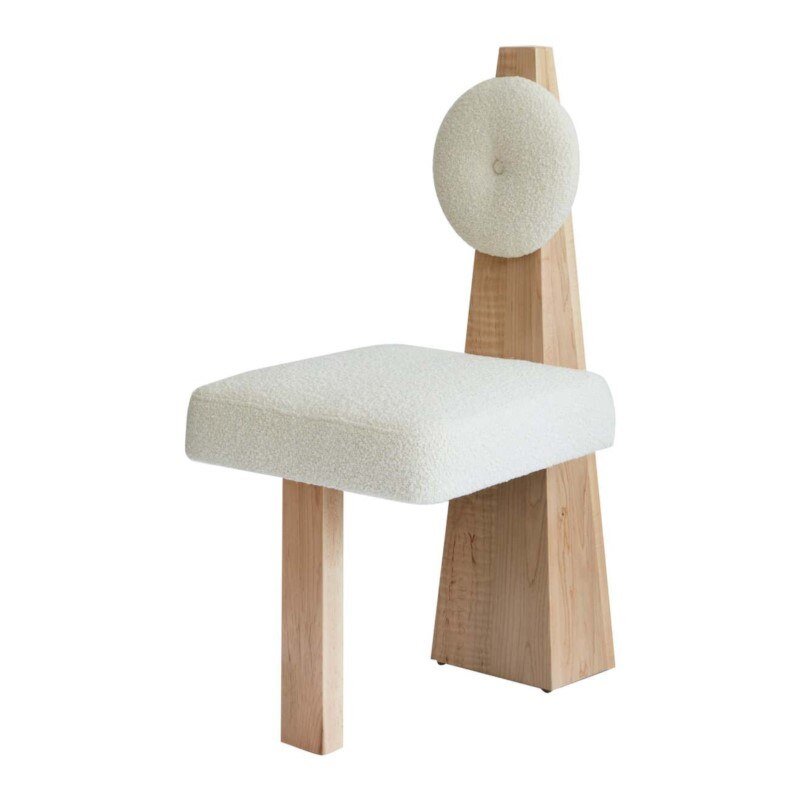 FULLLOVE Designer Creative Lamb Velvet Dining Chair Shaped Desk Chair Exquisite Makeup Chair Living Room Dining Room Furniture 5