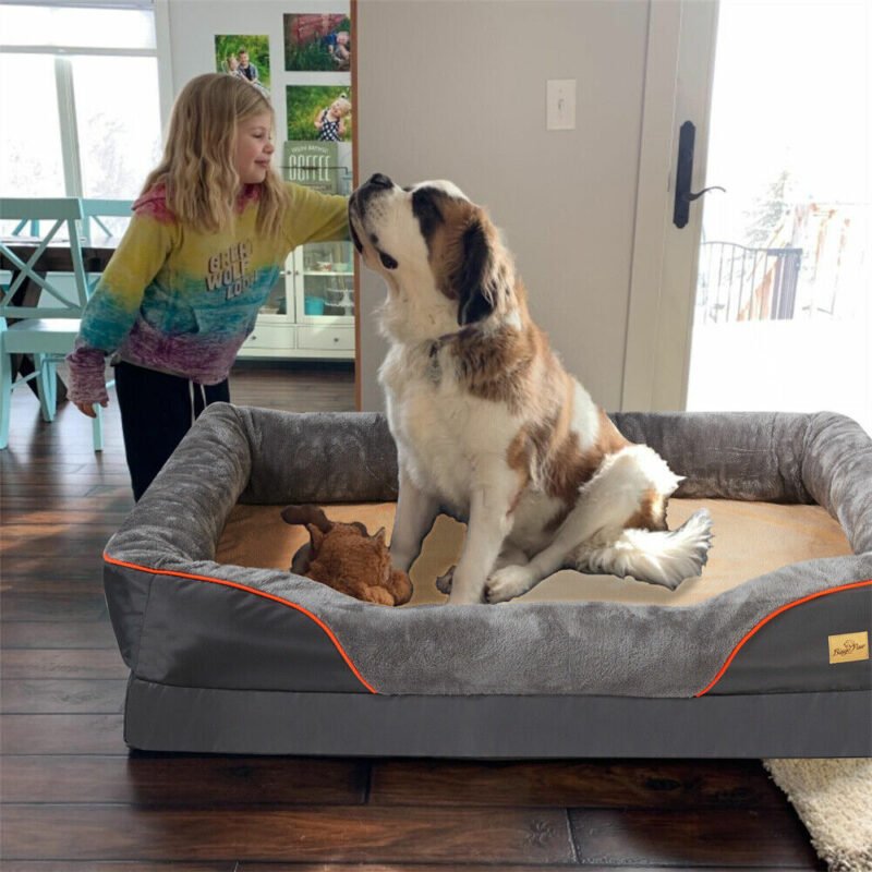 Waterproof Extra Large Orthopedic Dog Bed Sponge Foam Dog Bedding Lounge Sofa Bed 2