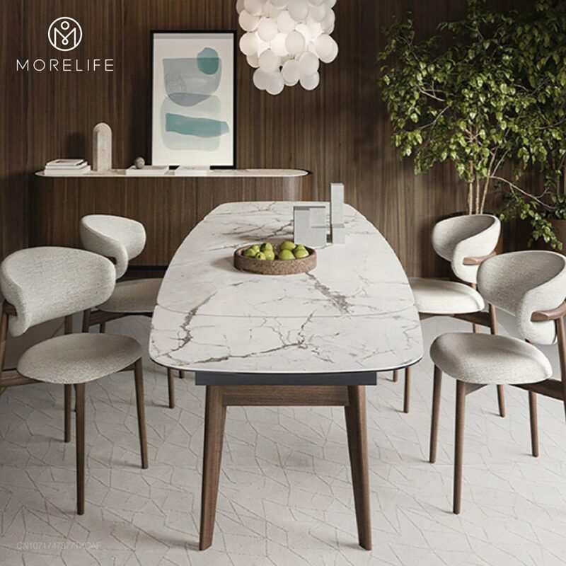 Solid wood dining chairs modern minimalist dining room and living room furniture 3