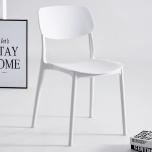 Outdoor Plastic Dining Chairs Kitchen Accent Lounge Ergonomic Designer Dining Chair Modern White Glamping Chaise Furniture GG 1