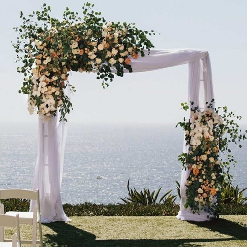 Pergola Square Metal Wreath Arch Backdrop Stand Wedding Events Outdoors Wedding Metal Backdrop Stand 2