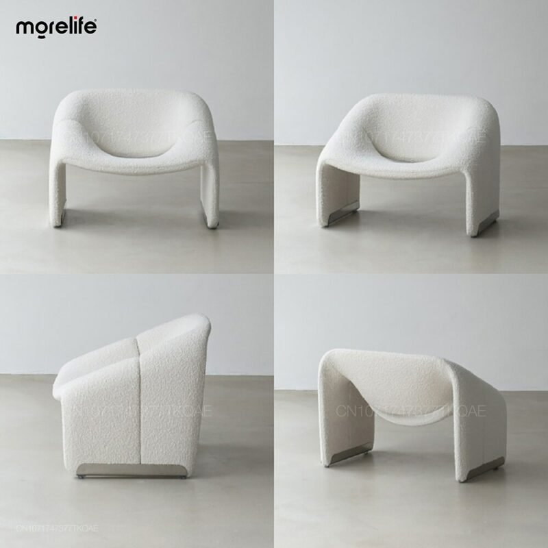 Nordic Style Sofa Chair  Single Designer Chair Light Luxury Furniture Simple Leisure Creative Home Living Room Sofa Chair 6