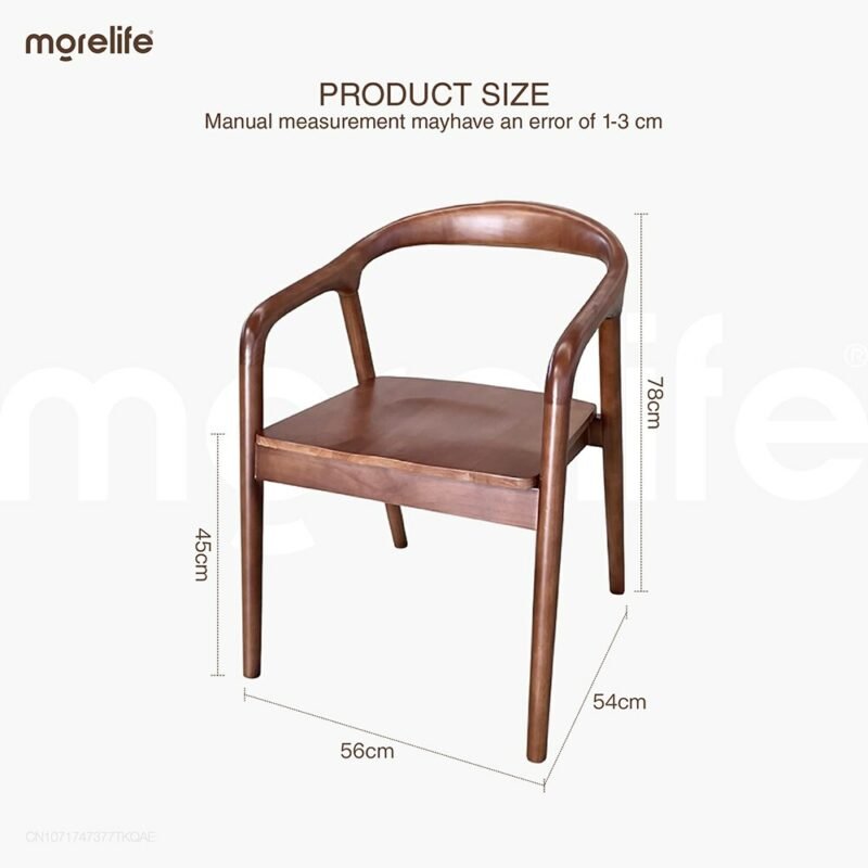 Nordic solid wood dining chairs modern minimalist restaurant furniture 6